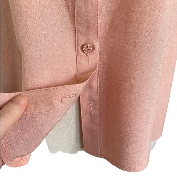 PRINCESS HIGHWAY Sz8 Peach puff sleeve button down collared top - Picture 10 of 10